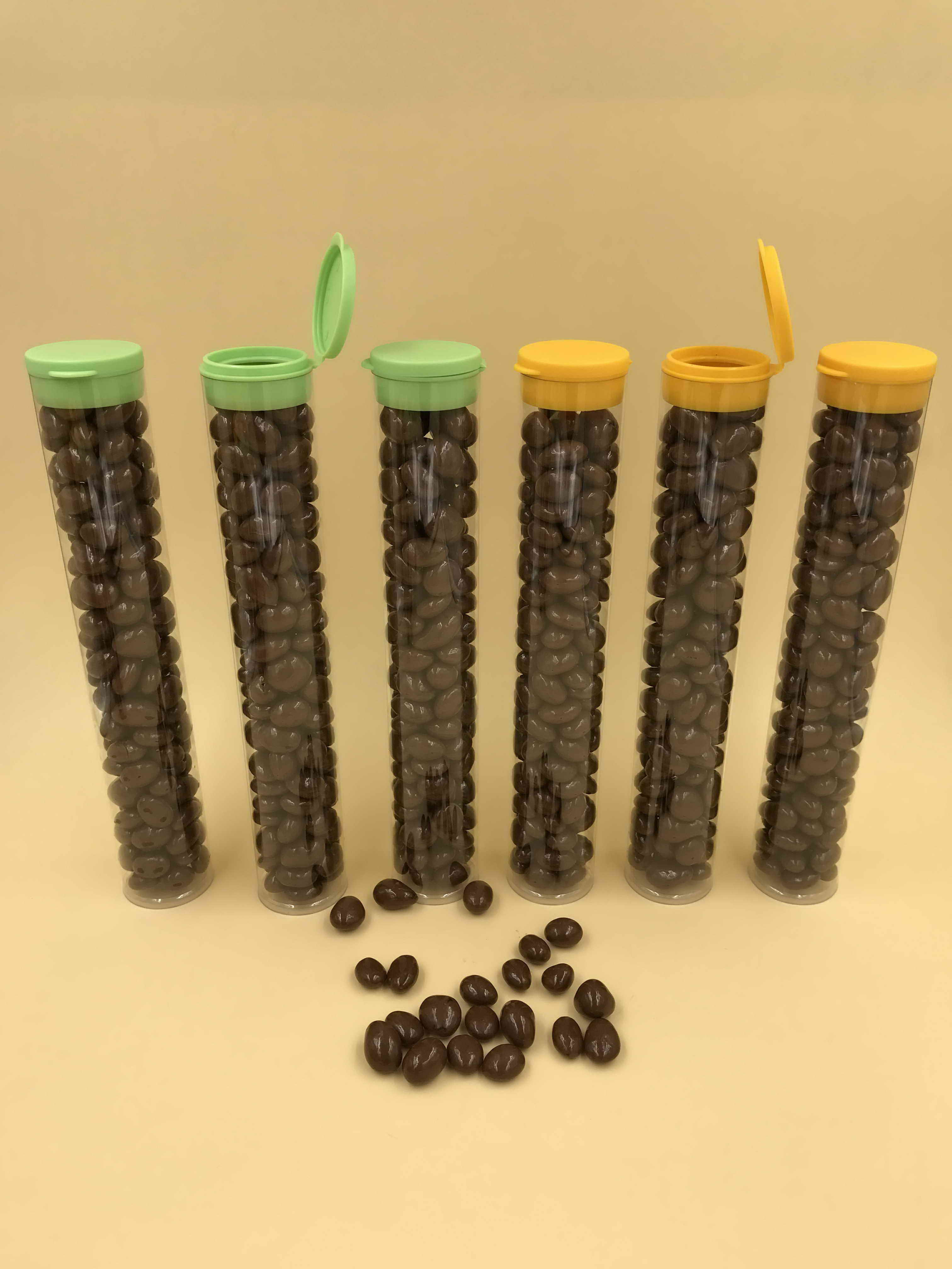 clear plastic container with flip top plugs,clear plastic tubes,petg